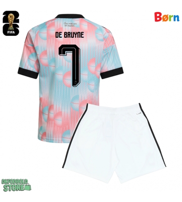 Belgien Kevin De Bruyne #7 Replika Babytøj Udebanesæt Børn VM 2026 Kortærmet (+ Korte bukser)